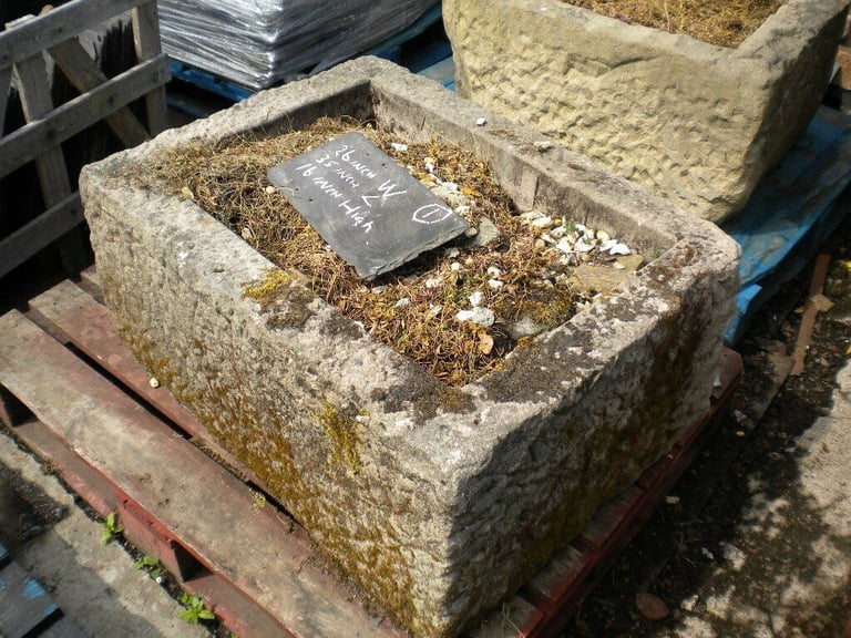 LARGE STONE TROUGH STONE PLANTER ORIGINAL Stone