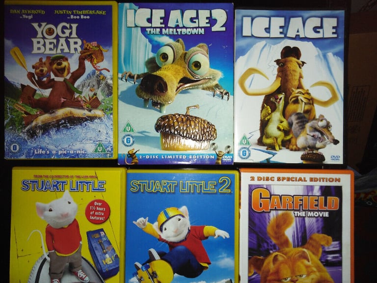 film fella-kids dvd collection, ice age ,stuart little