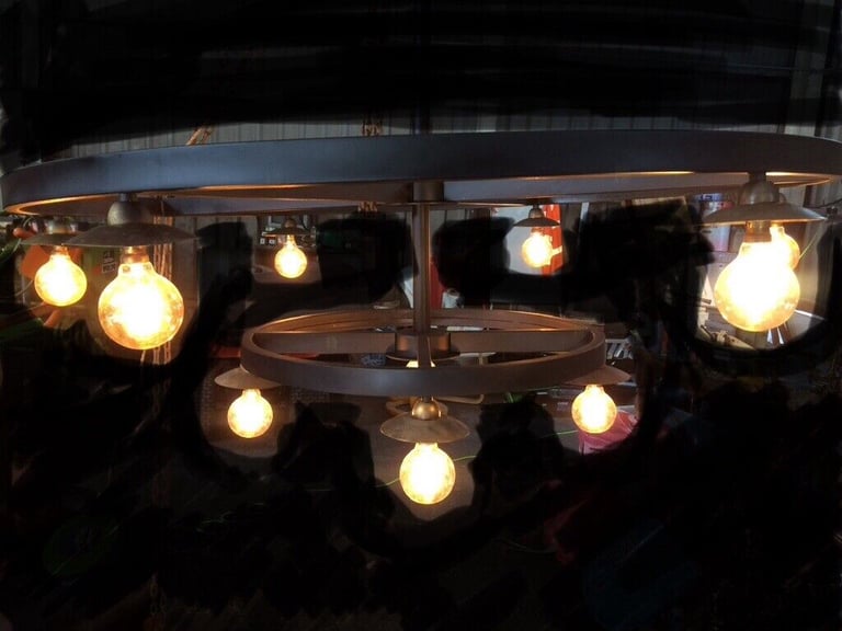 XXL rustic handmade chandelier 10 bulb 