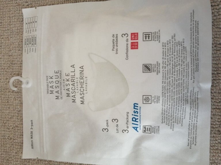 image for UNIQLO AIRISM MASK (3 pk) White