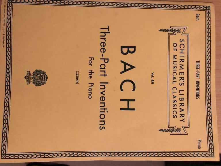 BACH – Three Part Inventions for the Piano