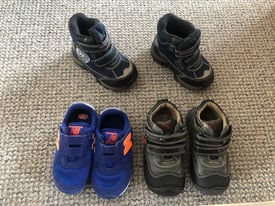 £8 for all. Toddler boys trainers size uk4-5.5/eur20-22