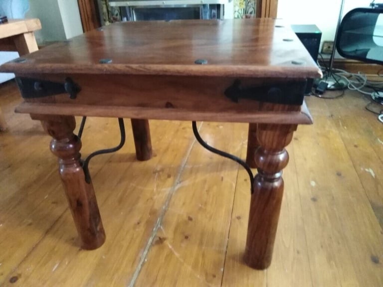 image for Solid Fruit Wood Square coffee,/Side/End Table,In good condition