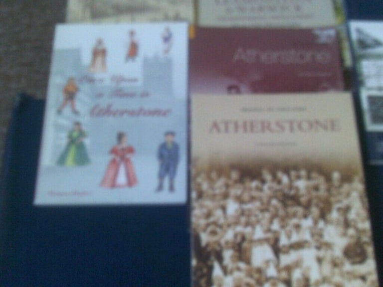 7 MIXED BOOKS ON ATHERSTONE + LEMINGTON + WARWICK  1 BOOK SIGNED P/B  