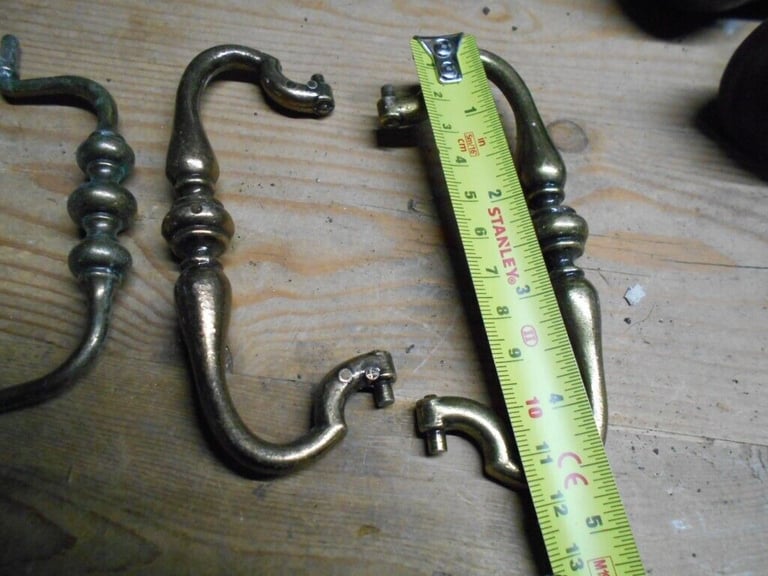 Victorian Brass original cuboard handles Vintage Handles 