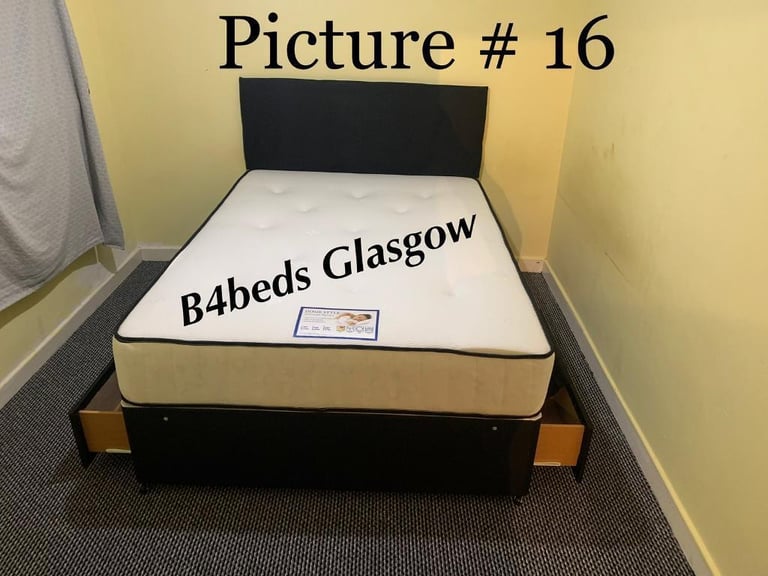 Brand new Single double super king size kingsize divan bed with 2 drawers headboard 