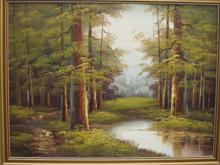 Framed oil painting  