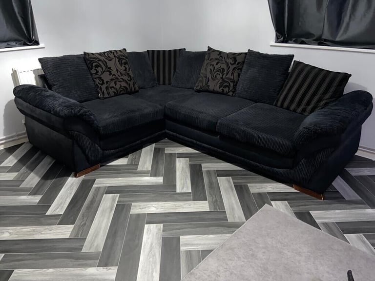 image for Black DFS corner sofa 