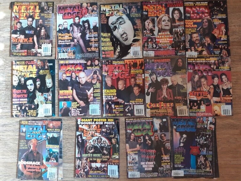 image for 14 x metal edge rock magazines maiden ozzy 