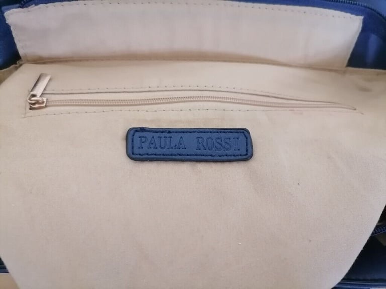 PAULA ROSSI Designer Adjustable Shoulder Leather Handbag. Nr Mint Cond . 