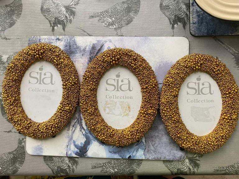 Three Sia Collection photo frames 