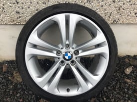 19INCH 5/120 GENUINE BMW M-SPORT ALLOY WHEELS WITH WIDER REARS COMPLETE WITH TYRES