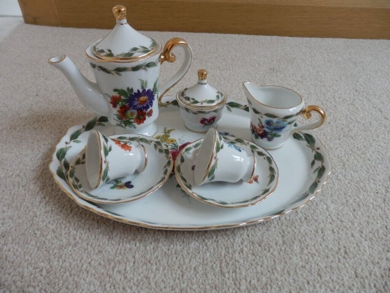 image for Regal Porcelain Miniature Ornamental Tea Set