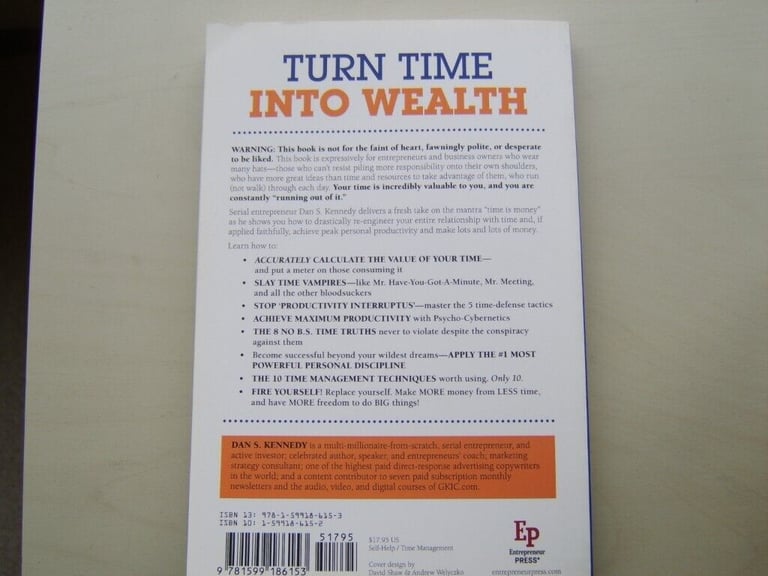 No B.S.TIME MANAGEMENT FOR ENTREPRENEURS 3d Edition by DS. Kennedy