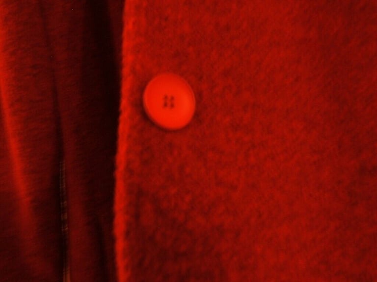 Ladies Designer Coat Adini Size M (14) Scarlett Red Frost Coat, (Used) Huge Saving! NEW COST £150!