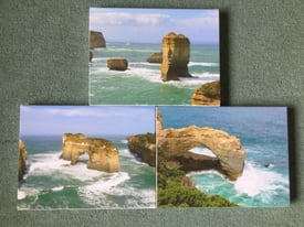 3 Stunning Original Photo Canvases of Great Ocean Road Australia 