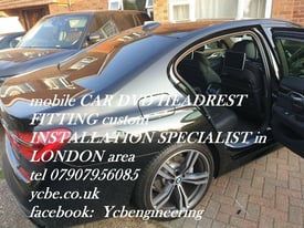 CAR HEADRESTs SCREENs DVD FITTED custom (with SRS modul removal) London area