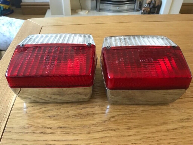 image for Two chrome trailer lights Hella.