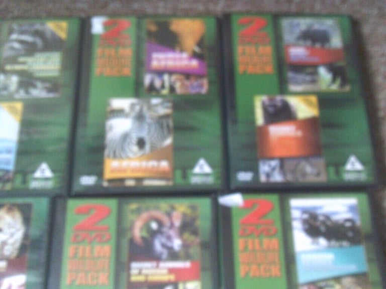 8 LOTS  OF  2 DVD FILM WILDLIFE PACKS    NEW SEALED 