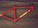 Planet X Carbon Fibre bike frame.  Red. Size 44 CM