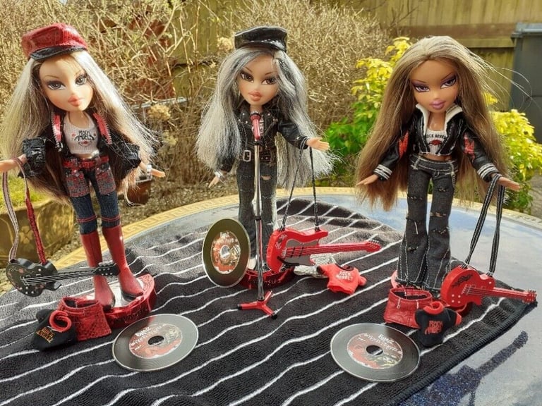 RARE Set of Three Bratz Rock Angelz Dolls - Jade, Cloe and Yasmin - from 2005