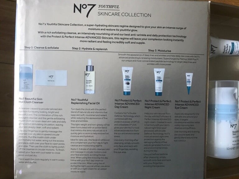 Boots No7 skincare collection, 6 item gift set.