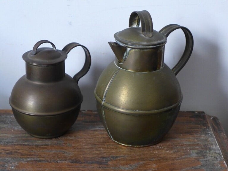 Channel Islands Collectable: TWO ANTIQUE JERSEY GUERNSEY MILK JUGS CREAM JUGS MILK CANS