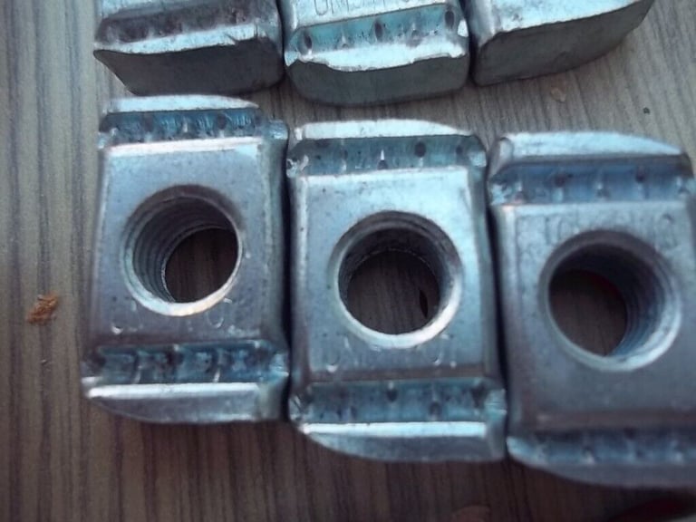 10 quantity of Unistrut M12 Channel Nuts. BZP finish, Unused.