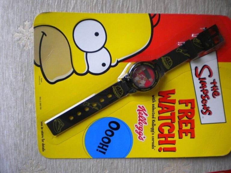 THE SIMPSONS KELLOGGS PROMOTIONAL  2002 WATCHES . 2 FOR £10 OR £6 EACH