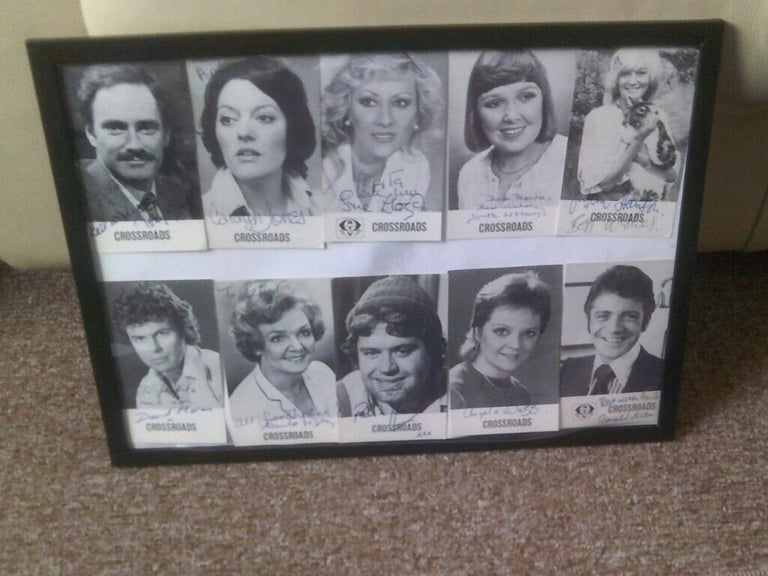 image for 10 MIXED CROSSROADS  TV SHOW  SIGNED PHOTOS   ALL PRE PRINTED  FRAMED