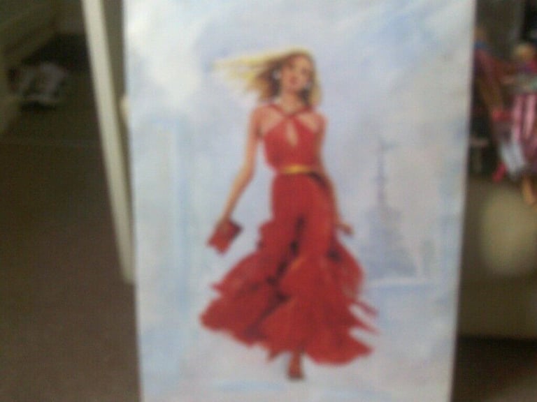 LARGE   PAINTING OF A LADY   ON CANVAS