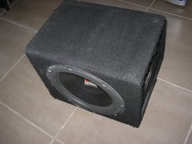 KICKER 12inch sub-woofer in cabinet to fit in boot/shelf. Fits in 2 minutes.