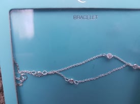 Lovisa Sterling Silver 925 Double Strand Diamante Bracelet