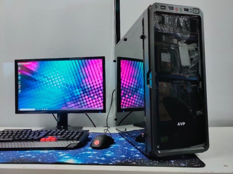 Gaming Computer Desktop PC Tower Setup with Monitor | GTX 1650