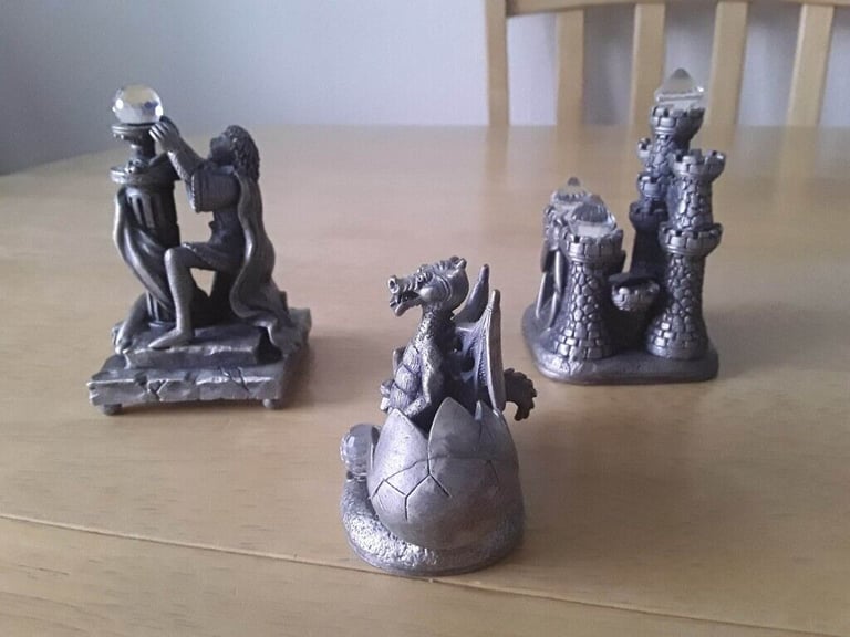 Fantasy Pewter Ornaments x 3