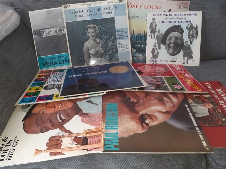image for Old vinyl records of well known artists 