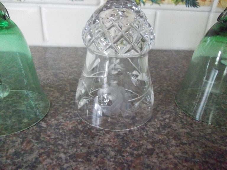 Three lovely glass bells very good condition