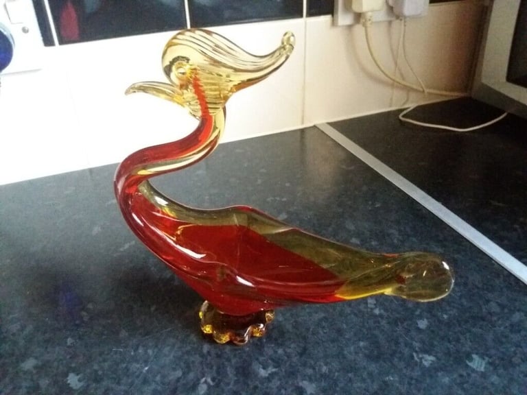 image for Vintage murano glass bird ornament