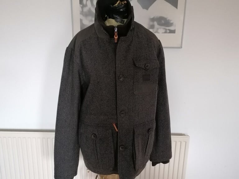  USA Luxury Brand THIRD & ARMY Unique Reconstructed Contrast Textile  Jacket. Mens. Size : L