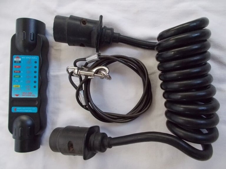 image for New Wiring Circuit Tester, breakaway cable & coiled 7 pin connection lead
