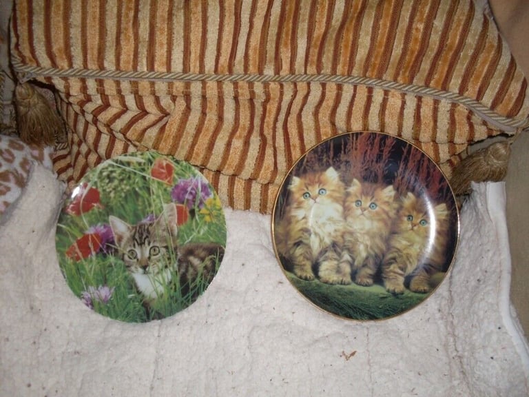 image for Crestley collection and  Danbury mint cat plates