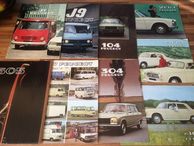 image for Peugeot classic sales brochure collection.