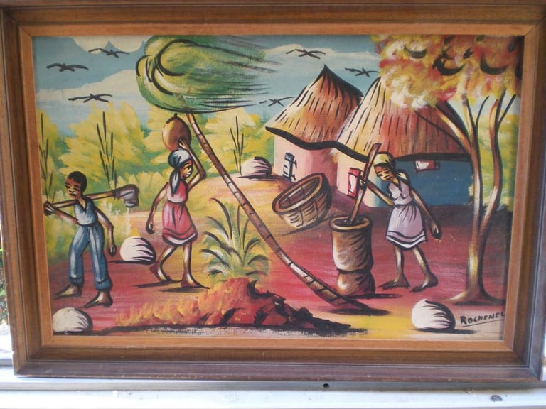 image for An Original Painting by Rochenel South Africa,SIGNED; Goash on Canvas