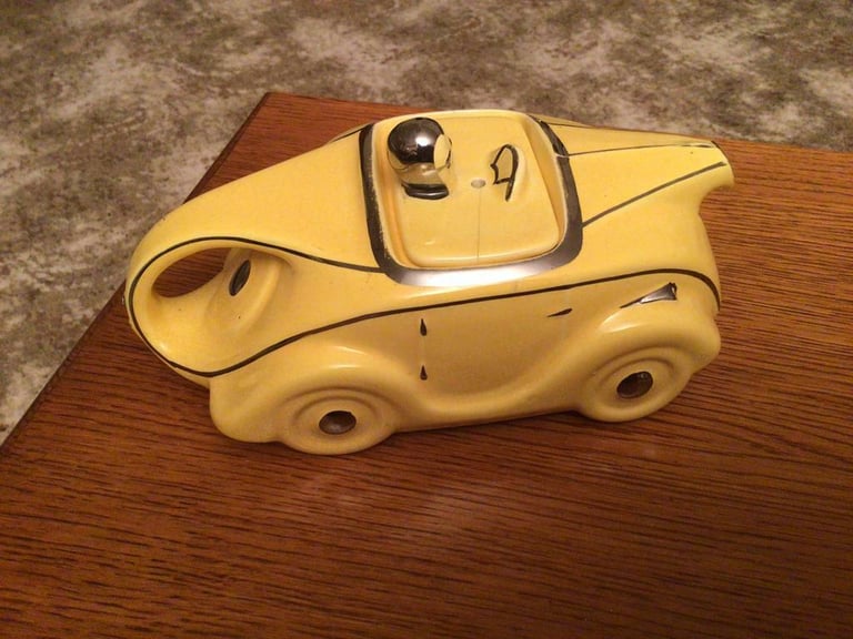 image for James Sadler yellow sports car tea pot