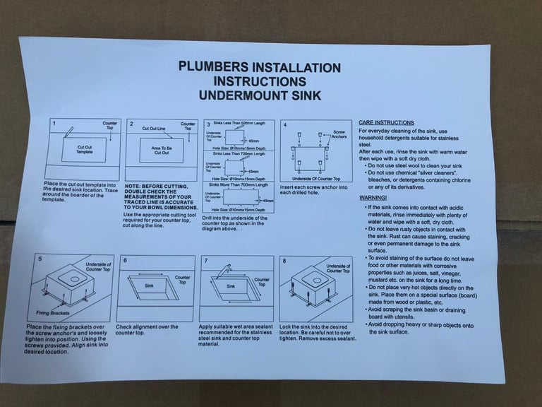 New boxed - Jass Ferry sink / drainer undermount satin CO2 neutral 