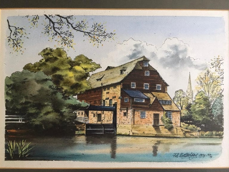 Limited Edition Mounted and Framed Print by F.A. Betteridge 1975 50/75 Hand Signed