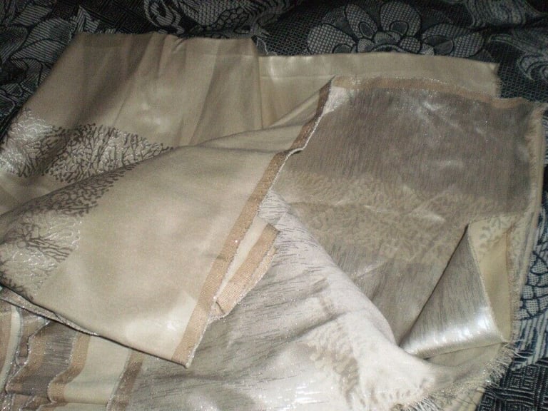 Fabric  Good Quality  Fabric  Pale Silver  Colour New 