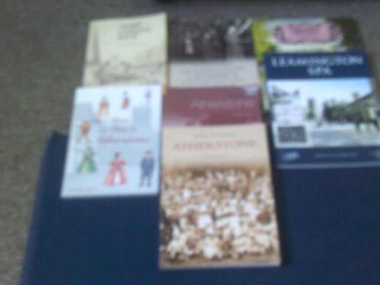 7 MIXED BOOKS ON ATHERSTONE + LEMINGTON + WARWICK  1 BOOK SIGNED P/B  
