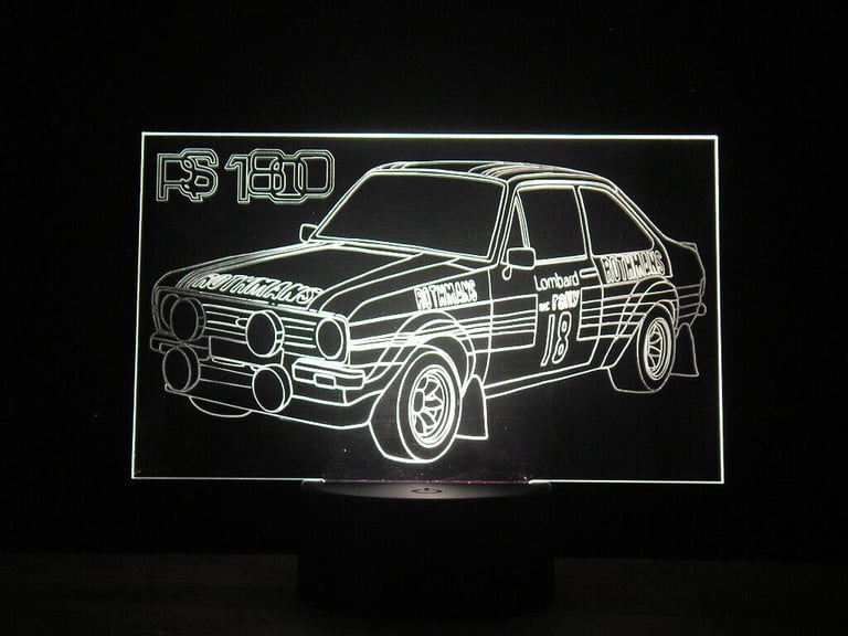Ford MK2 ESCORT RS 1800 LED Illuminated Etching Display Light Colour Changing