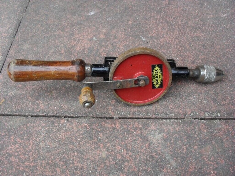 image for vintage steelex hand drill
